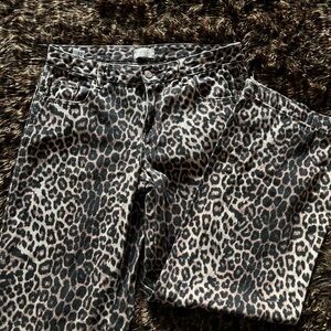 PacSun Pink and Black Animal Print Pants